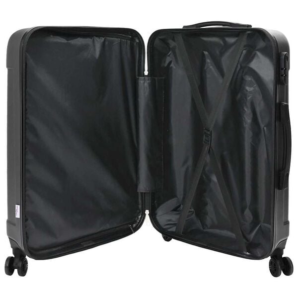vidaXL Suitcase 3 pcs Dark Grey 19.69 x 12.20 x 30.71 in ABS Plastic