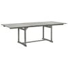 vidaXL Garden Table Gray Solid Acacia Wood Large Extendable Garden Table