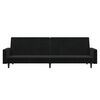 vidaXL Sofa Bed Black Velvet (100% polyester), wood, plastic Medium