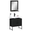 vidaXL Bathroom Cabinet Set Black