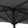 vidaXL Balcony Parasol Black Fabric, steel, aluminum 118.1x61.0x87.8 in