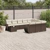 vidaXL Patio Sofa Set Brown