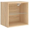 vidaXL 5 Piece TV Wall Units with LED Sonoma Oak Engineered Wood