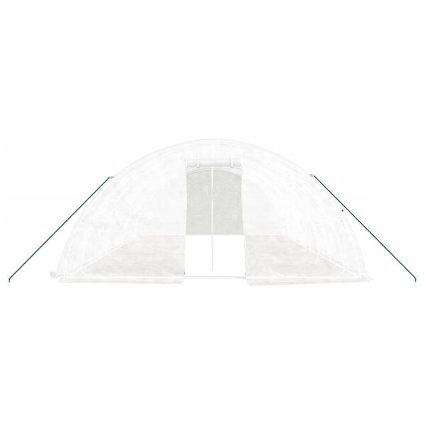 vidaXL Greenhouse White Polyethylene Large Sturdy Greenhouse