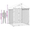 vidaXL Outdoor Dog Kennel Silver Galvanized steel, Polyethylene