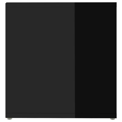 vidaXL TV Cabinet High Gloss Black 28.3"x13.8"x14.4" Engineered Wood