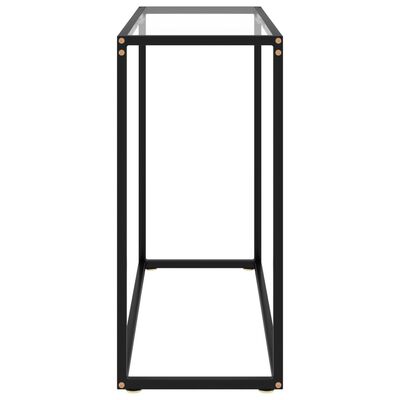 vidaXL Console Table Transparent 31.5"x13.8"x29.5" Tempered Glass