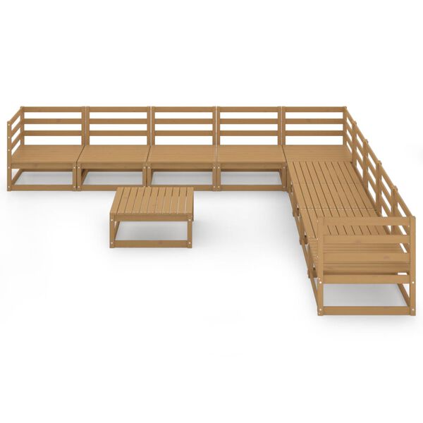 vidaXL Garden Lounge Set Honey Brown Solid Pine Wood Modular