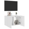 vidaXL TV Wall Cabinet White Engineered wood 23.6 x 13.8 x 16.1 in