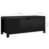 vidaXL Storage Box High gloss black Engineered wood, faux leather, foam