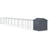 vidaXL Chicken Cage Anthracite Galvanized Steel Large Durable