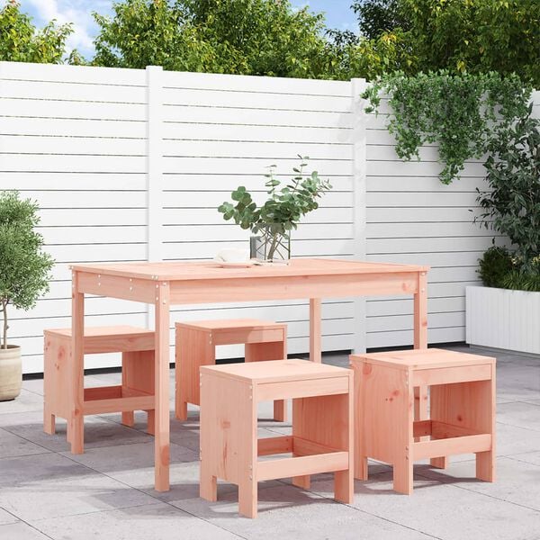 vidaXL Garden Dining Set Natural Wood Solid Douglas Fir wood Medium