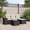 vidaXL Garden Sofa Set Black PE rattan Average Modular Garden Sofa Set