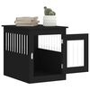 vidaXL Dog Crate Furniture Black Engineered wood and steel