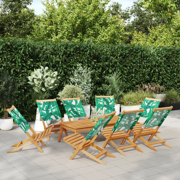 vidaXL Garden Chair Set of 8 Green