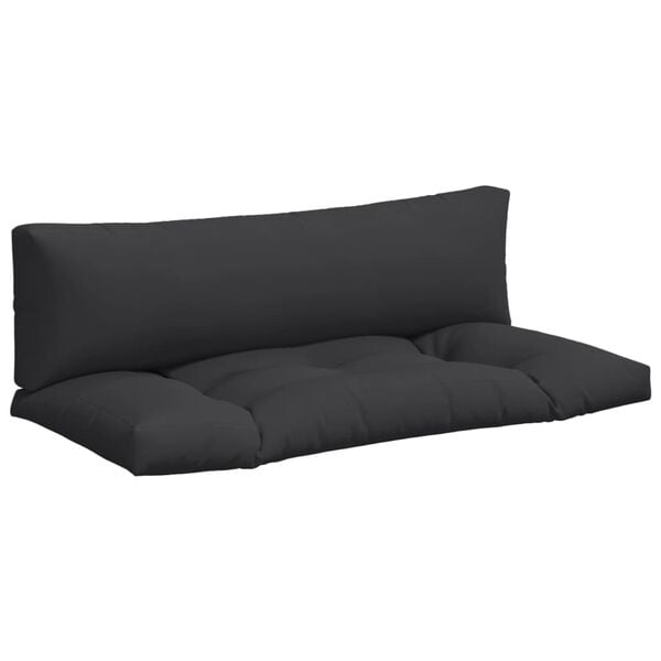 vidaXL Pallet Cushion Black 100% Polyester Large