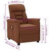 vidaXL Electric Massage Recliner Brown Faux Leather