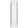 vidaXL Gabion Basket Silver Galvanized Iron 59.1 x 19.7 x 70.9 in