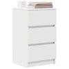 vidaXL Bedside Cabinet Set of 2 White Engineered wood Medium