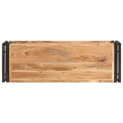 vidaXL TV Cabinet 35.4"x11.8"x15.7" Solid Acacia Wood