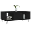 vidaXL Coffee Table Black Engineered Wood, Metal Medium Coffee Table