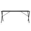 vidaXL Dining Table Leg Black Powder-coated steel 70.9 x 31.5 x 28.7 in