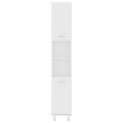 vidaXL Bathroom Cabinet White 11.8"x11.8"x70.5" Engineered Wood