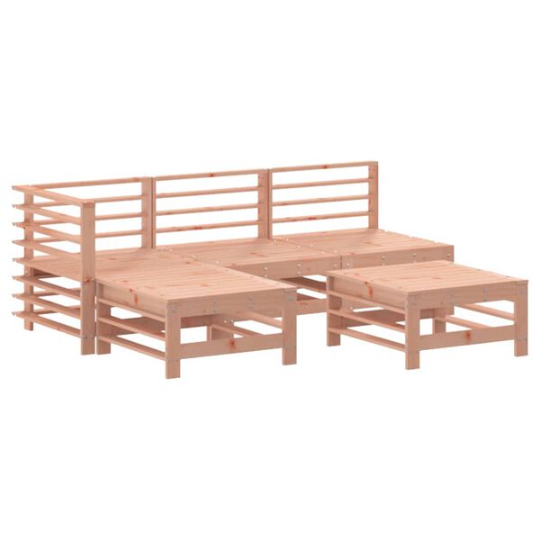 vidaXL Garden Lounge Set Natural Wood Solid Douglas wood, Plywood Large