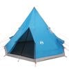 vidaXL Camping Tent Tipi 4-Person Blue Waterproof