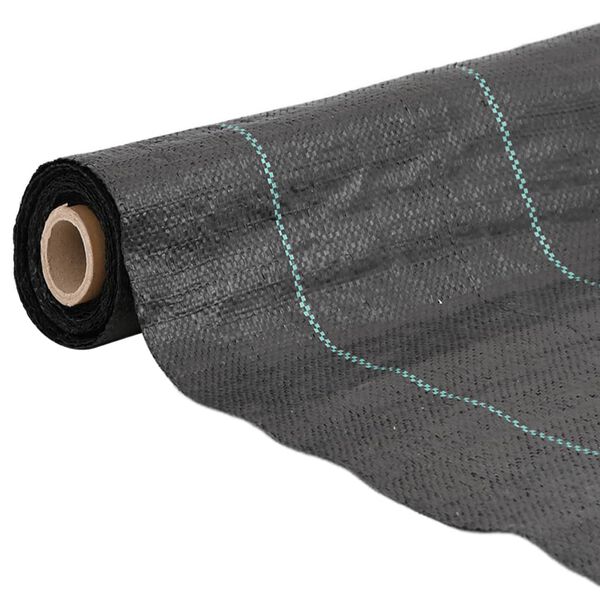 vidaXL Weed Membrane Black Polypropylene 4x10 feet