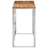 vidaXL Console Table Silver Stainless Steel and Solid Acacia wood Standard