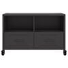 vidaXL TV Cabinet Black Cold-rolled steel Compact TV Cabinet