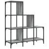 vidaXL Bookcase Grey Sonoma Engineered wood and metal Medium