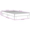 vidaXL Bed Frame Black Engineered Wood, Metal Single Durable Bed Frame