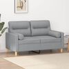 vidaXL 2-seater Sofa Light Grey 100% polyester, metal, textilene 2-seater