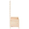 vidaXL Garden Planter Natural Pine Solid Pine Wood 31.1 x 15.6 x 44.9 in