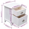 vidaXL Cabinet Set of 2 White Paulownia wood, Plywood Cabinet