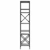 vidaXL Bookcase Grey Sonoma Engineered wood, metal Large Adjustable Feet
