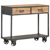 vidaXL Console Table Natural brown, grey Solid reclaimed wood, steel