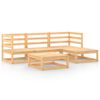 vidaXL Garden Lounge Set Natural Wood Solid pine wood (untreated) Medium