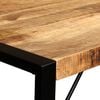 vidaXL Dining Table Brown and Black Solid rough mango wood 47.2 in