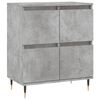 vidaXL Sideboard Set of 2 Concrete grey Engineered wood, metal Sideboard