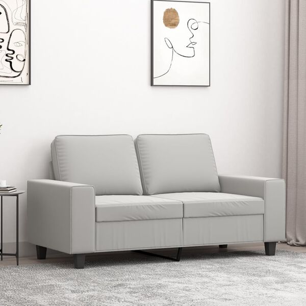 vidaXL 2-seater Sofa Light grey