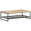 vidaXL Coffee Table Natural Wood and Black