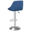 vidaXL Bar Stool Set of 2 Blue Velvet