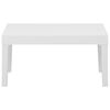 vidaXL Lounge Table White Plastic Small Durable Lounge Table Square