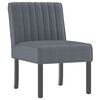 vidaXL Slipper Chair Dark Grey Velvet, Solid Wood, Plywood Single