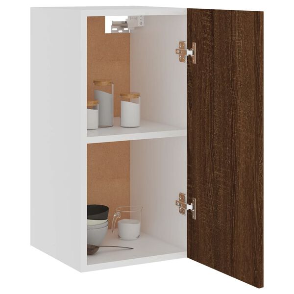 vidaXL Hanging Cabinet Brown Oak Engineered wood 11.6 x 12.2 x 23.6 in