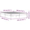 vidaXL Bed Frame Grey Sonoma Engineered wood, Metal Double Durable