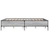 vidaXL Bed Frame Grey Sonoma Engineered wood, Steel Double Durable